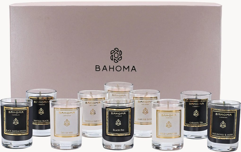 Mini velas perfumadas em caixa de presente Discovery, conjunto de 10