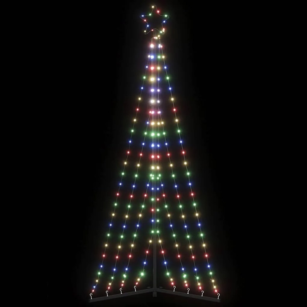 vidaXL LED Árvore de Natal 339 LEDs Colorido 187 cm