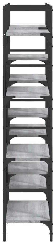 Estante 160x28,5x136,5 cm derivados de madeira cinzento sonoma