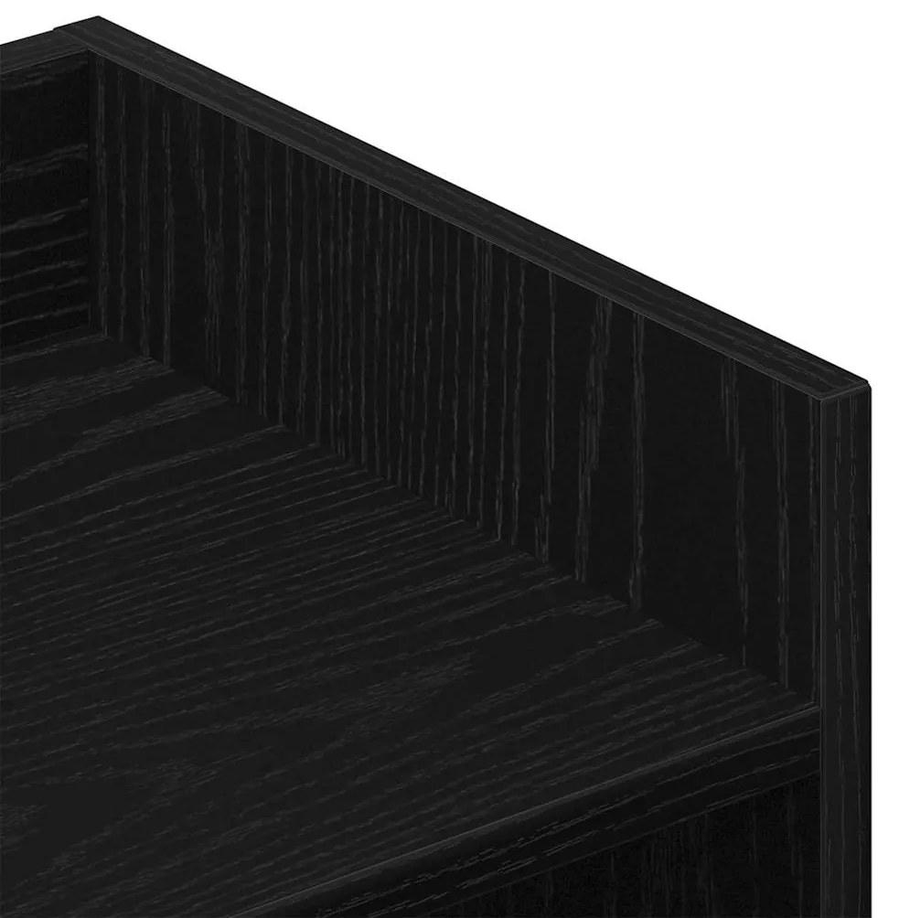 Sideboard vidaXL Preto Carvalho 105x30x70 cm Madeira de Engenharia