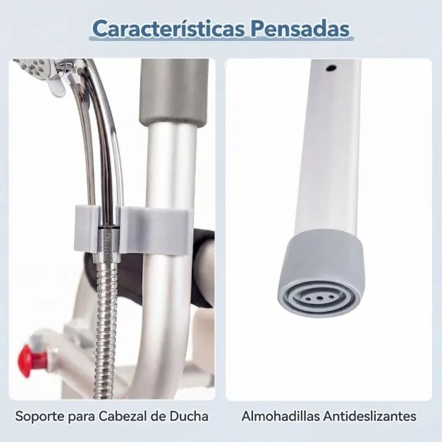 Assento elevatório para sanita para idosos com altura ajustável de 48,5 a 58,5 cm, estrutura metálica, para idosos, doentes e grávidas, capacidade de