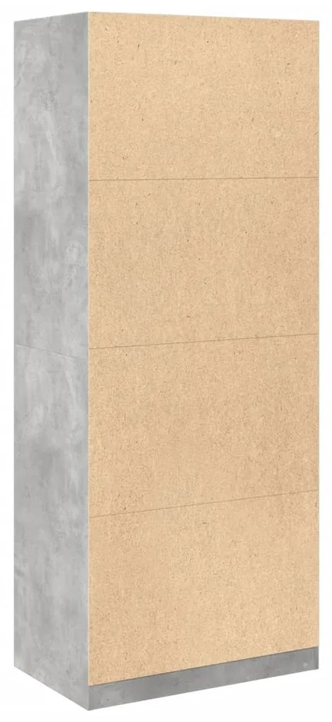Roupeiro 80x50x200 cm derivados de madeira cinzento cimento