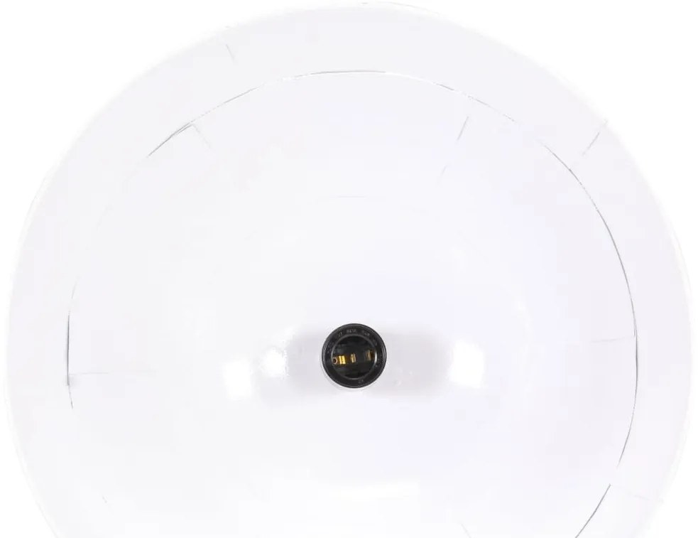 Candeeiro suspenso vintage indust. redondo 25W 31cm E27 branco