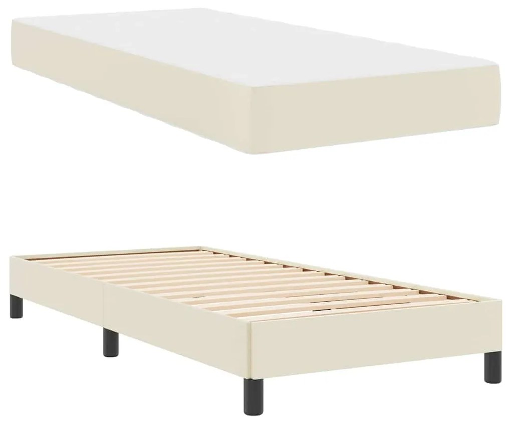 Cama Outros Creme 100 x 200 cm Couro sintético