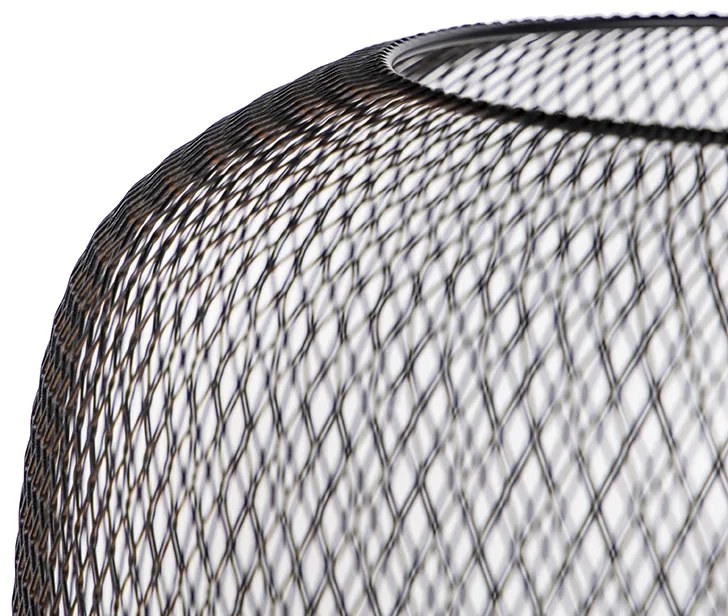 Candeeiro de pé moderno preto - Bliss Mesh