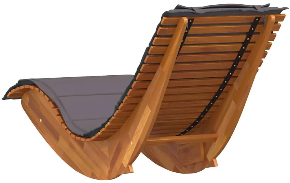 Camas de sol balanço com almofadas 2 pcs Madeira sólida de acácia