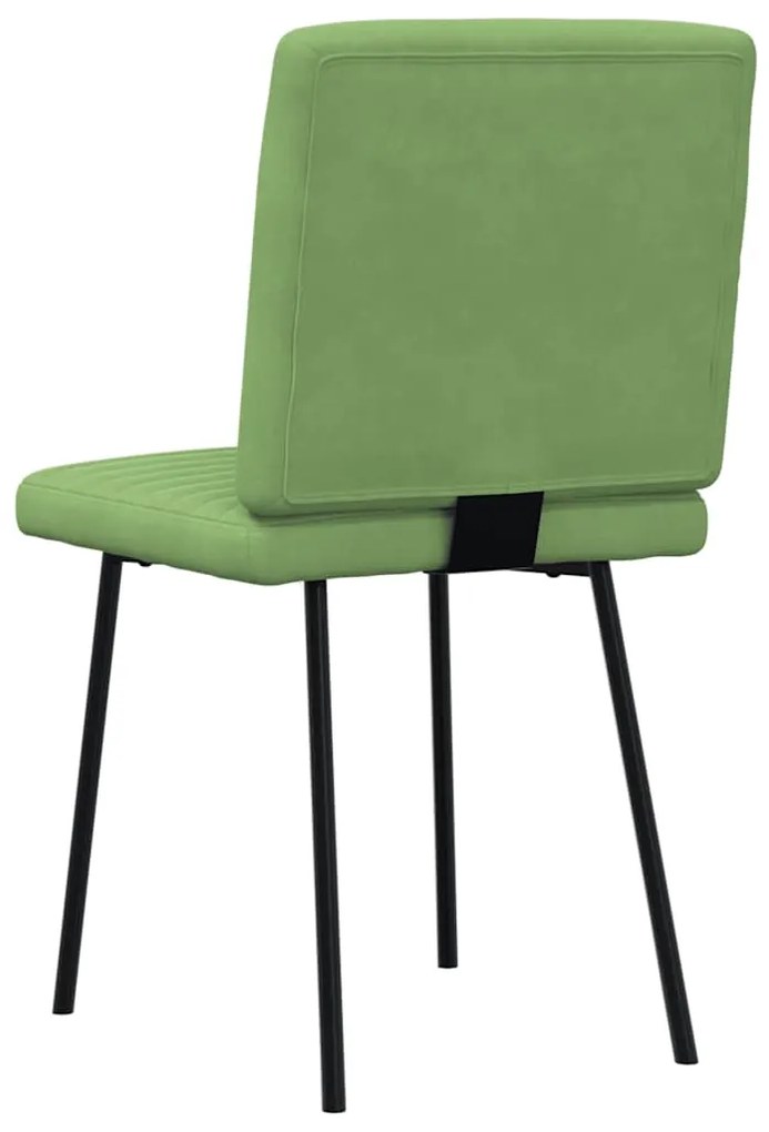 Cadeiras de jantar 2 pcs veludo verde-claro