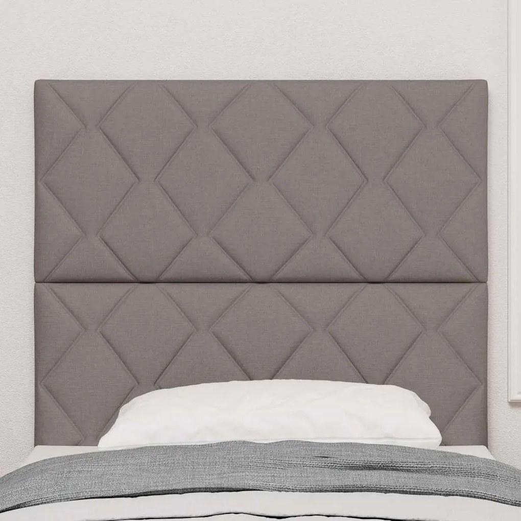 Cabeceira LED vidaXL Design de Blocos de Diamante Taupe 100 cm Tecido