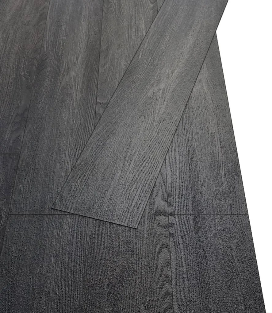 Tábuas de soalho PVC autoadesivo 5,21 m² 2 mm preto e branco