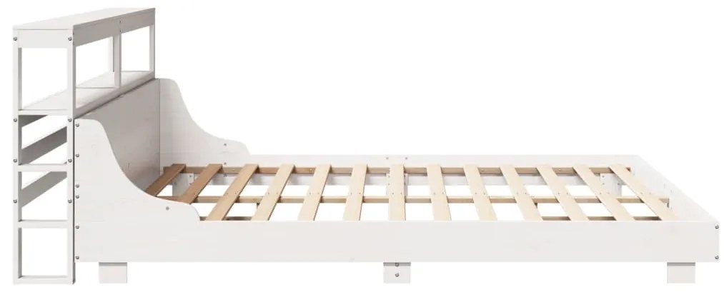 Cama sem colchão 180x200 cm madeira de pinho maciça branco