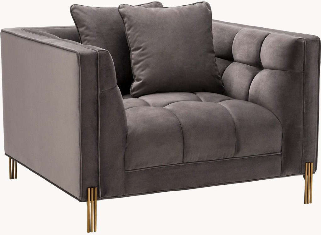 Poltrona em veludo Sienna