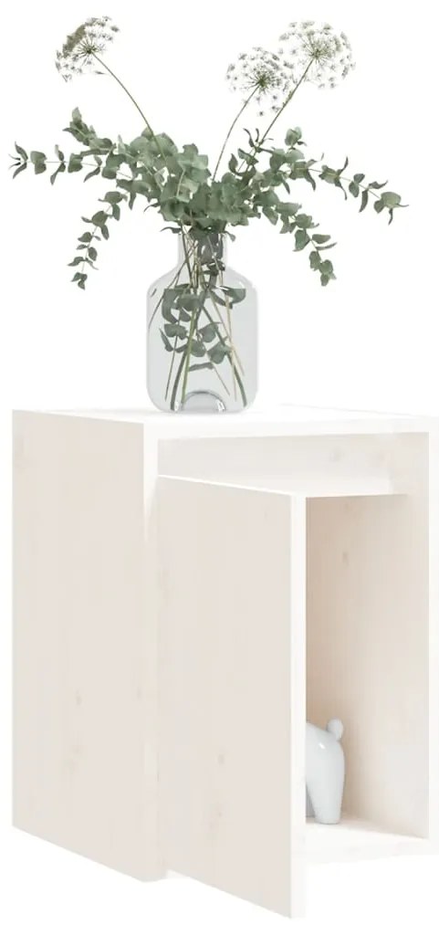 Armários de parede 2 pcs 30x30x40 cm pinho maciço branco