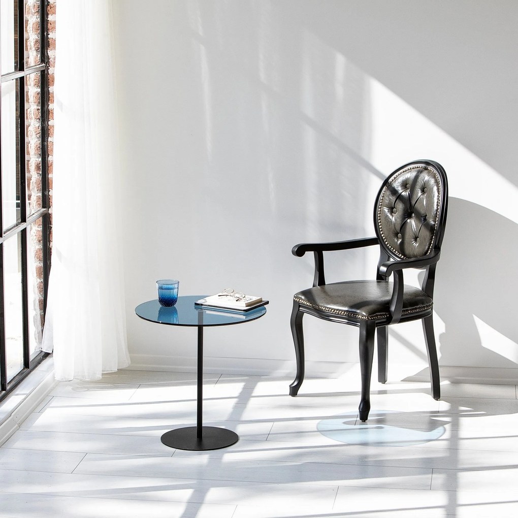 Mesa de Apoio Chill-Out – Preto e Azul – 50x50x50 cm