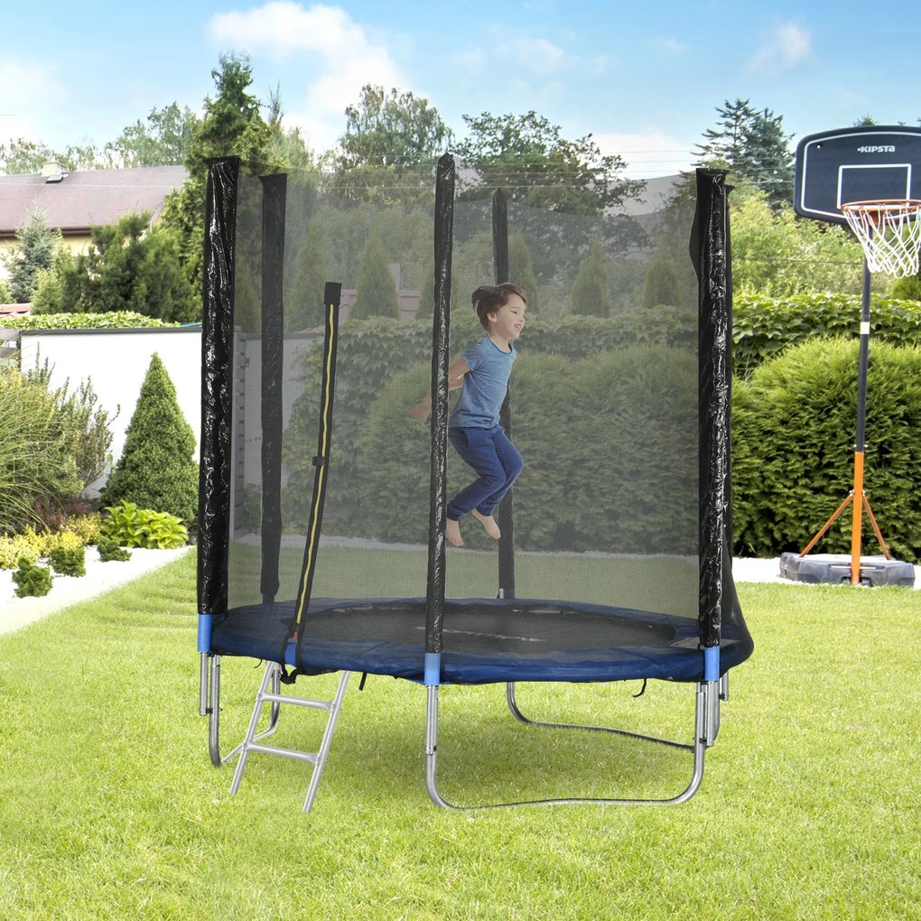 Trampolim de exterior com rede de segurança de Ø180 cm para crianças e adultos