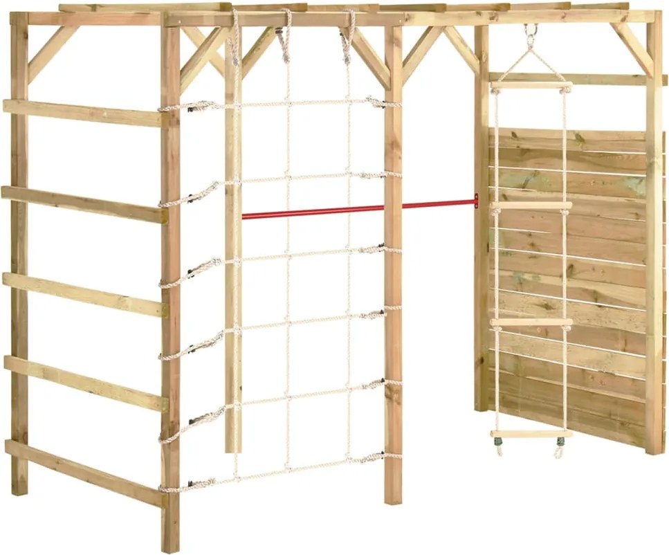 vidaXL Estrutura de escalada 240x100x170 cm pinho impregnado