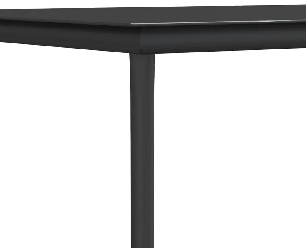 5 pcs conjunto de jantar para jardim textilene e aço preto