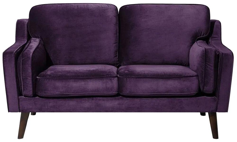 Sofá de 2 lugares em veludo violeta LOKKA Beliani
