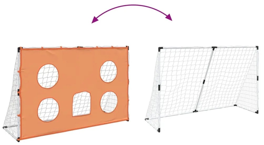 Baliza de futebol infantil com alvos e bola 182x62x118 cm