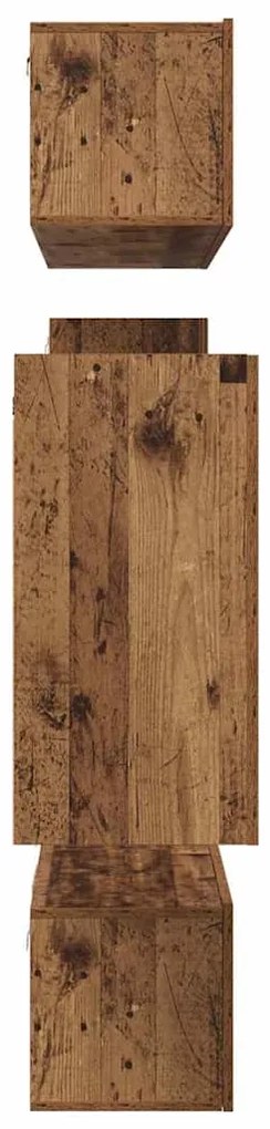 Conjunto de móvel de TV 8 pcs Madeira antiga 30.5 x 30 x 60 cm