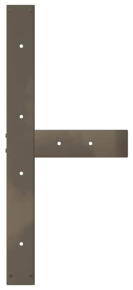 Pés de mesa de jantar em forma de T, 2 peças, preto, 80x35x(72-73) cm,