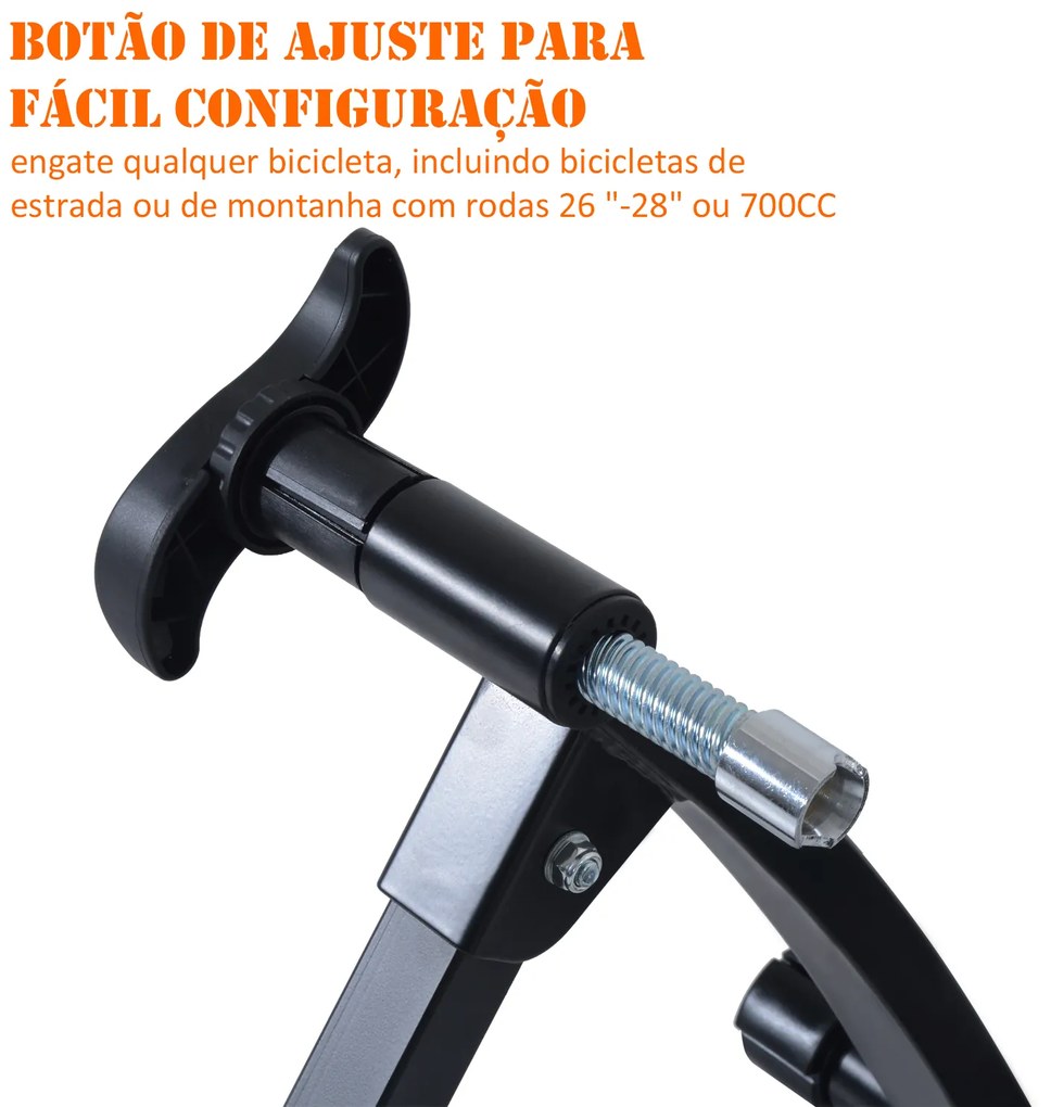 Bicicleta de Treinamento com Rolo Que Dobra Resistência Ajustável Treinador de Ciclismo Aço Bicicleta Interior