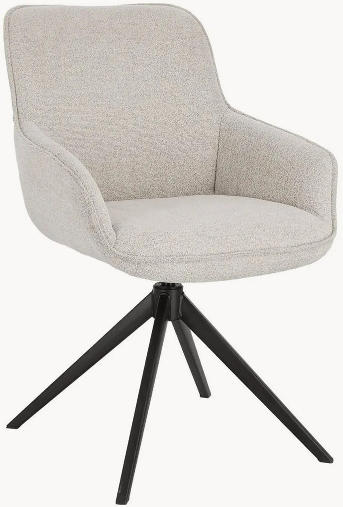 Cadeira de jantar giratória estofada com braços Matilda