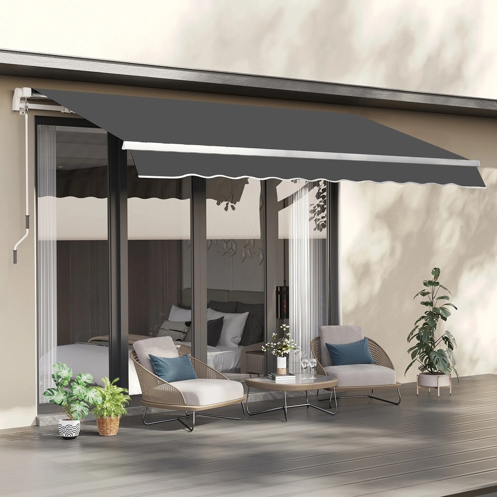 Tecido de substituição para toldo com lambrequim 2,82 x 2,4 m (ESTRUTURA NÃO INCLUIDA), padrão de ondas suaves, em poliéster de alta densidade (280 g/