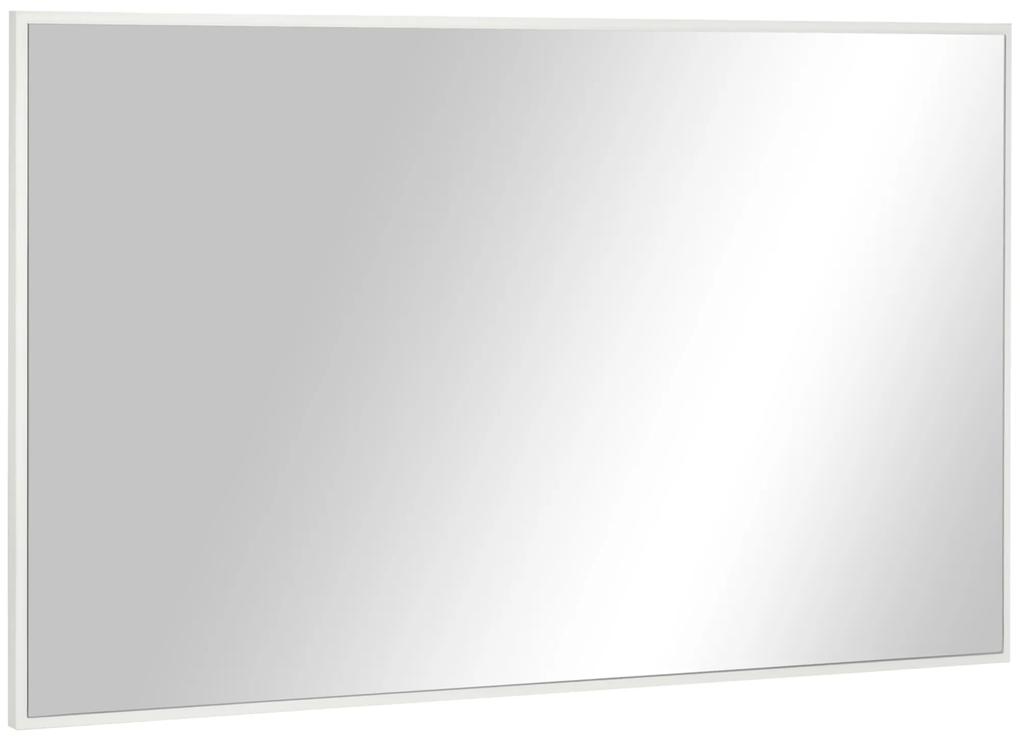 kleankin Espelho de Casa de Banho Retangular 104x60cm Espelho de Parede Decorativo e Moderno com Estrutura de Madeira para Dormitório Corredor Entrada Branco