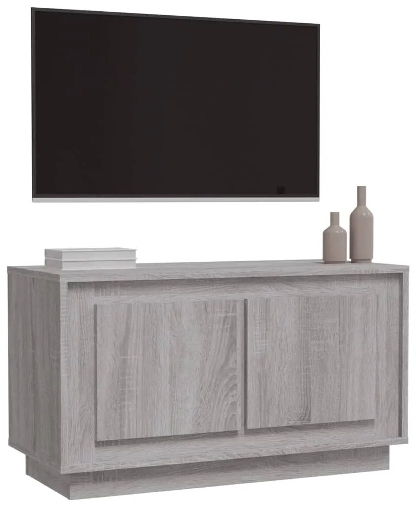 Móvel de TV 80x35x45 cm derivados de madeira cinzento sonoma