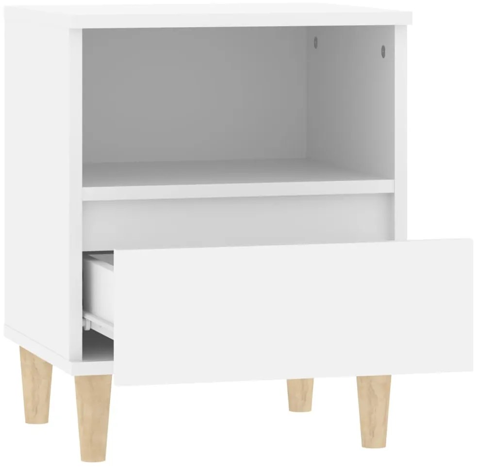 Mesas de cabeceira 2 pcs 40x35x50 cm branco