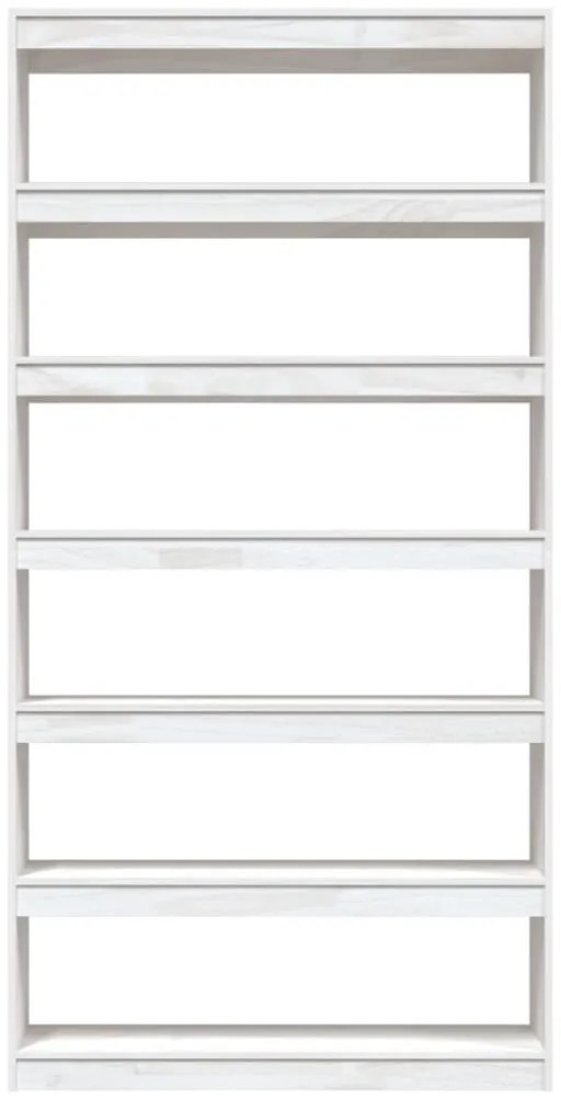 Estante/divisória 100x30x200 cm madeira de pinho maciça branco