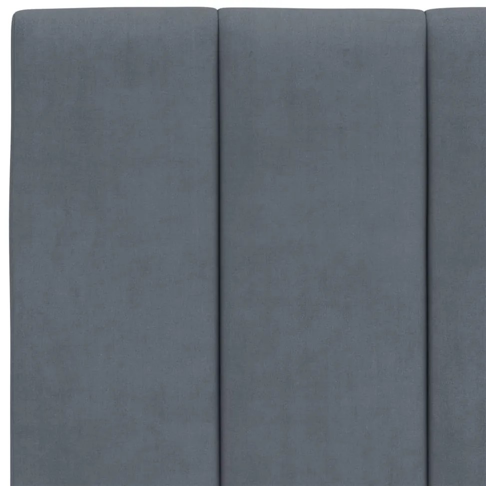 Estrutura de cama c/ luzes LED 140x200cm veludo cinzento-escuro