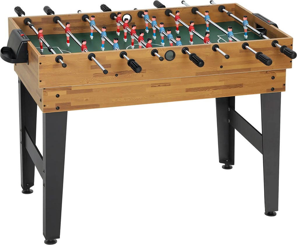 SPORTNOW Mesa Multijogos 13 em 1 Mesa de Jogo com Matraquilho Bilhar Ping-Pong Hóquei Xadrez Damas 121x109x80 cm Madeira e Preto | Aosom Portugal