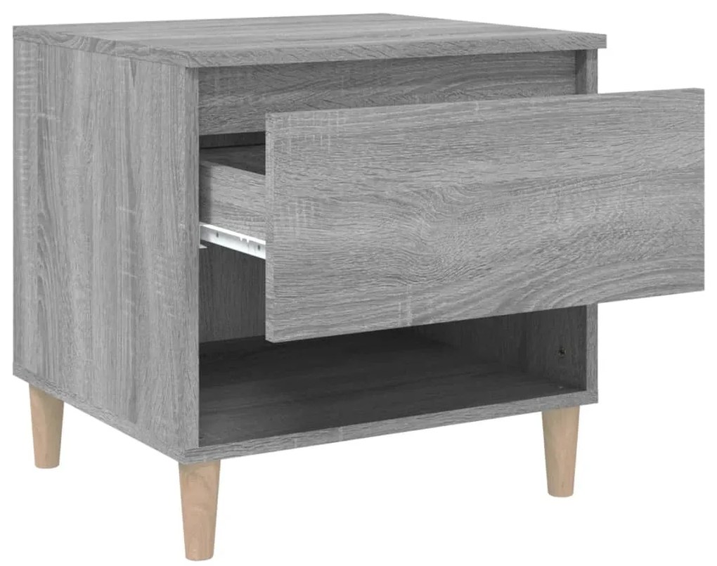 Mesas de cabeceira 2pcs 50x46x50 cm deriv. madeira cinza sonoma