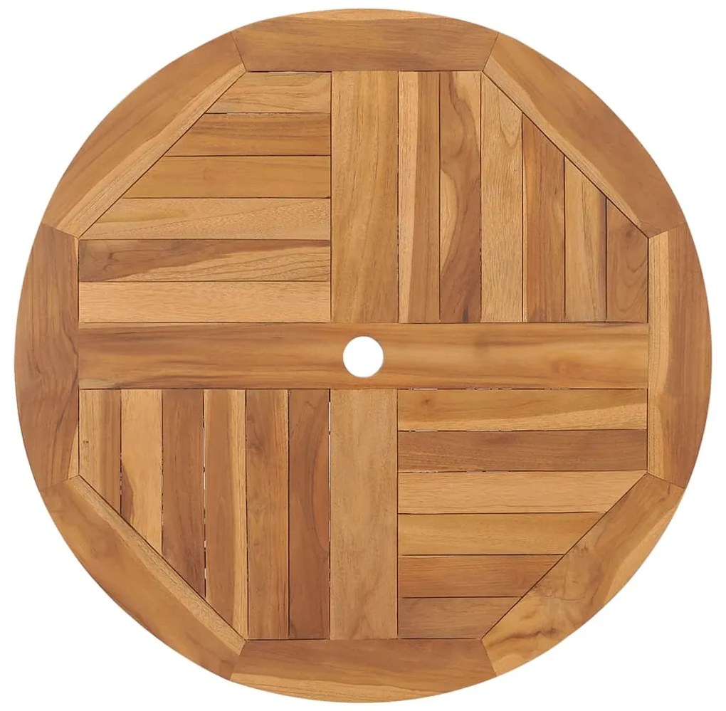 Mesa de jardim dobrável 85x76 cm madeira teca maciça