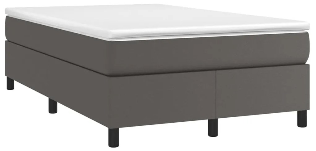 Estrutura de cama 120x200 cm couro artificial cinzento