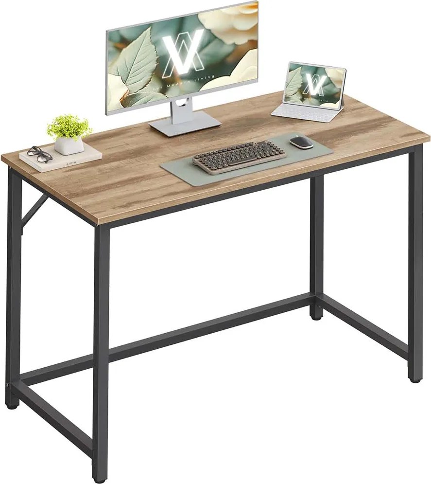 Secretaria 100 x 50 x 76 cm castanho-camelo e preta