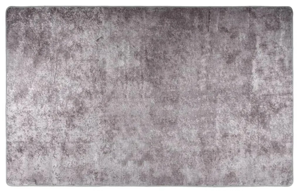 Tapete lavável antiderrapante 160x230 cm cinzento