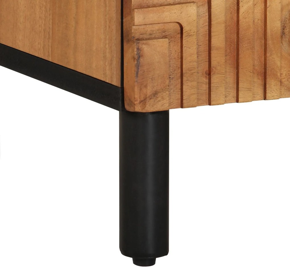 Estante para TV vidaXL 100x33,5x46 cm Madeira Sólida de Acácia