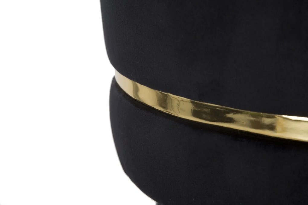 BANCO DE BAR PARIS Ø 35X74 CM PRETO E DOURADO