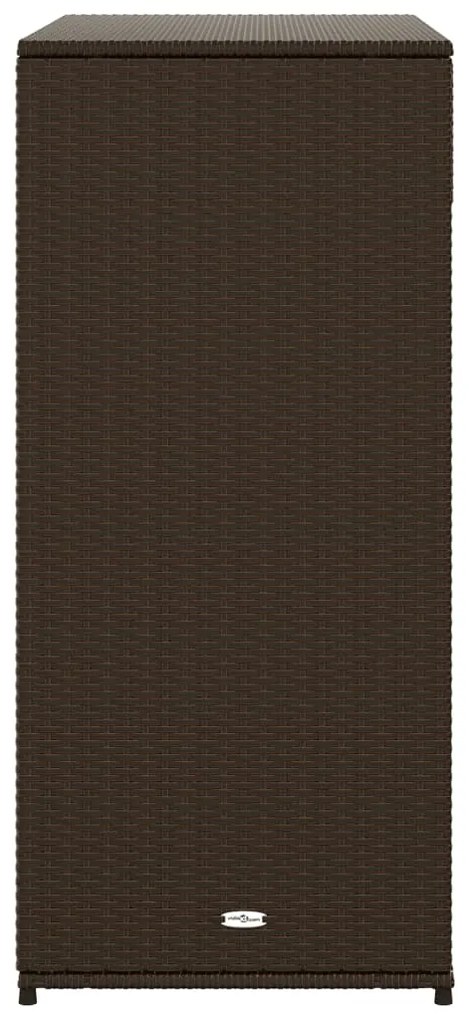 Armário de arrumação para jardim 105x55x113 cm vime PE castanho
