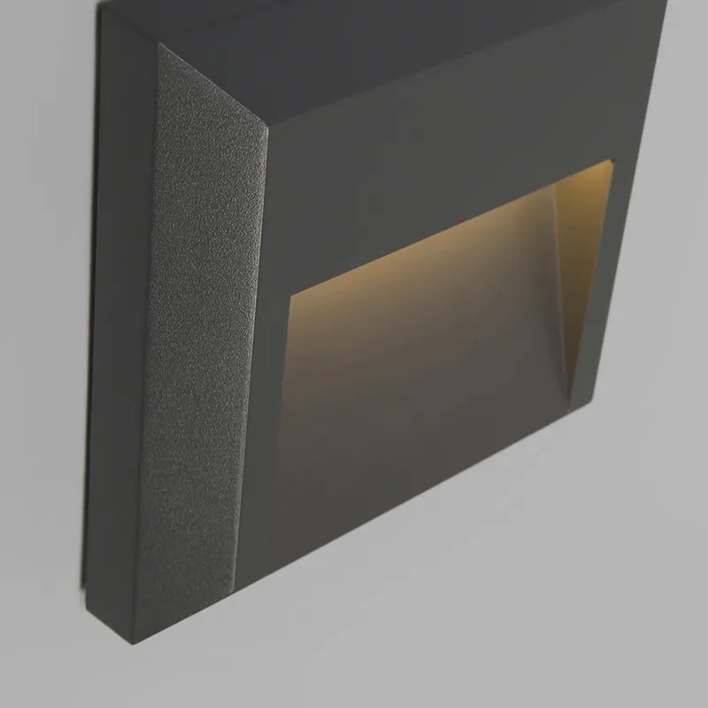Conjunto de 2 Apliques Modernos Cinza Escuro com LED - Gem 2 Moderno