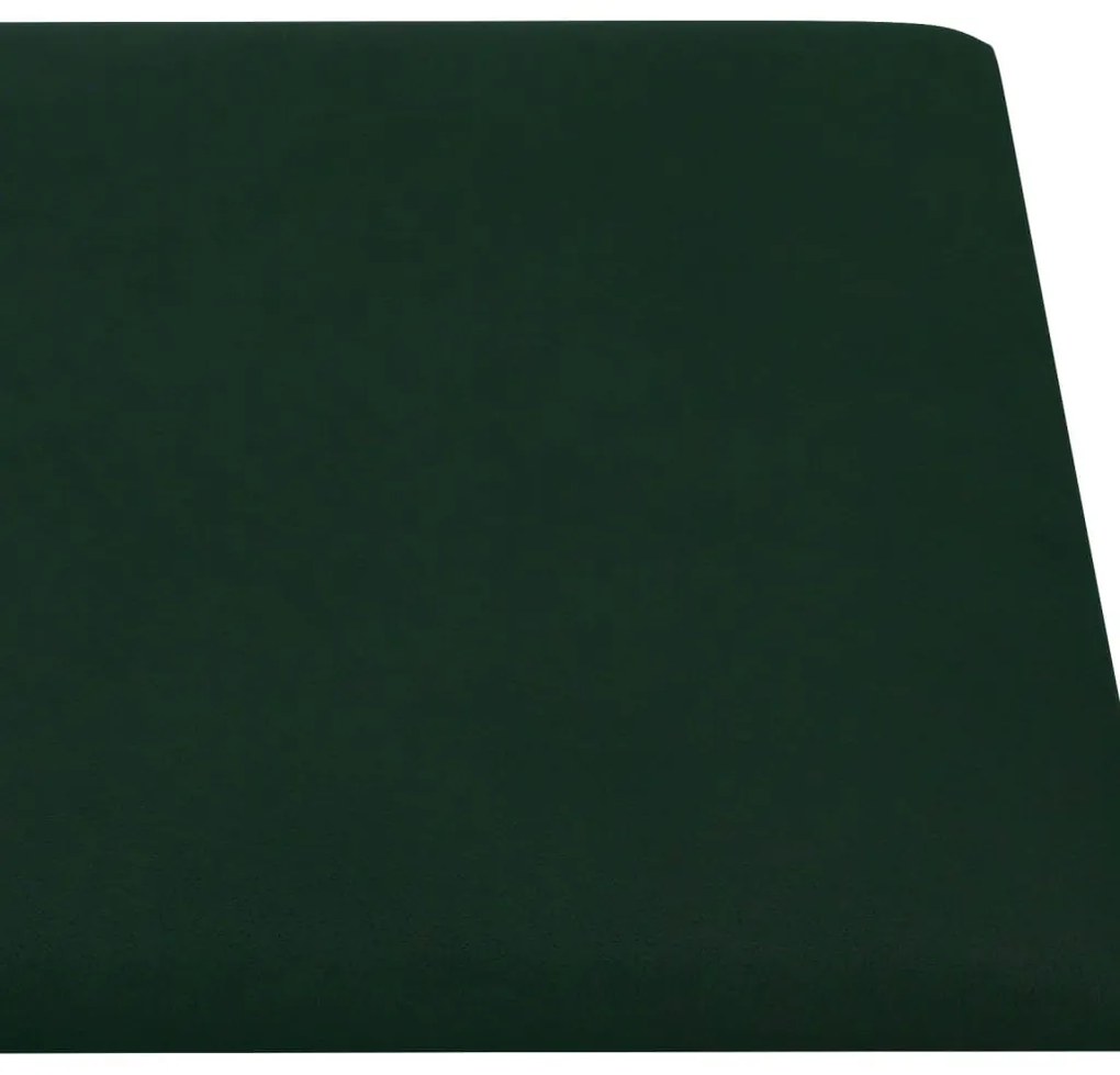 Painel de parede 12 pcs 90x15 cm veludo 1,62m² cor verde-escuro