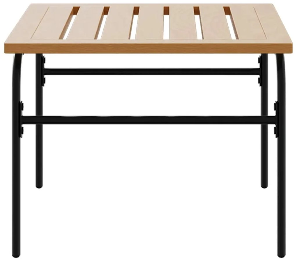 Mesas de centro de encastrar p/ jardim 2 pcs aço preto/castanho