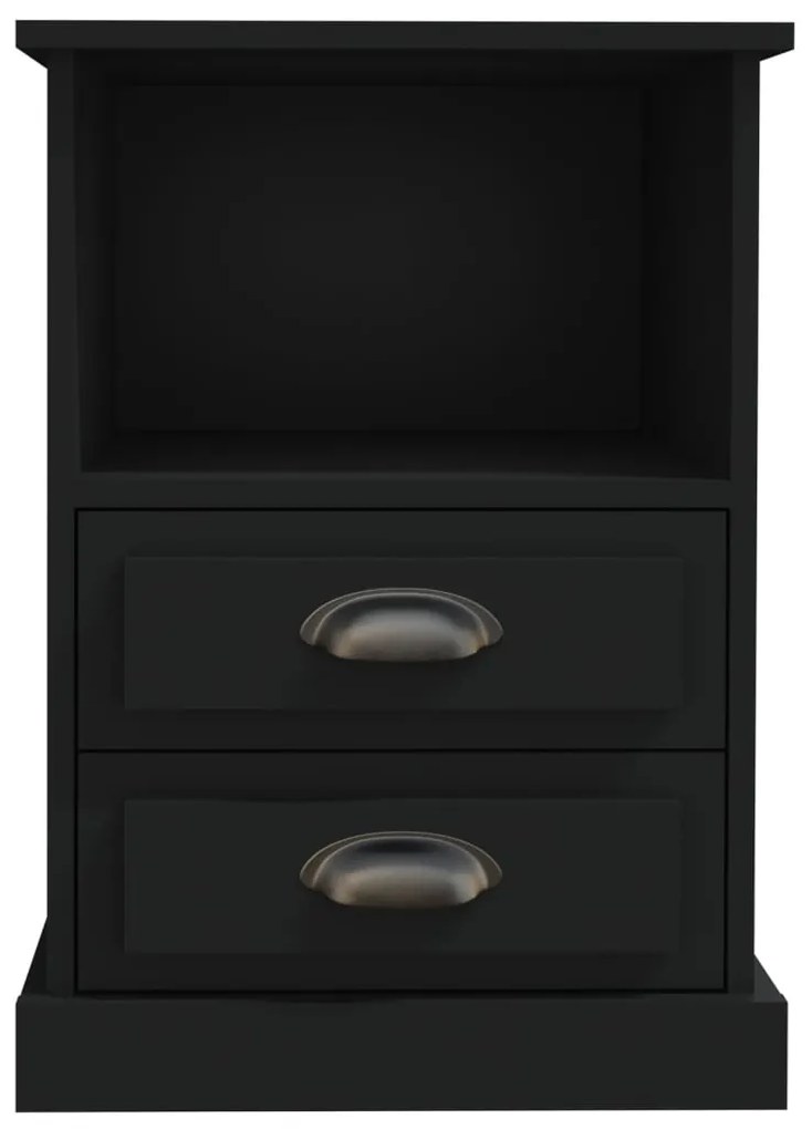 Mesas de cabeceira 2 pcs 43x36x60 cm preto