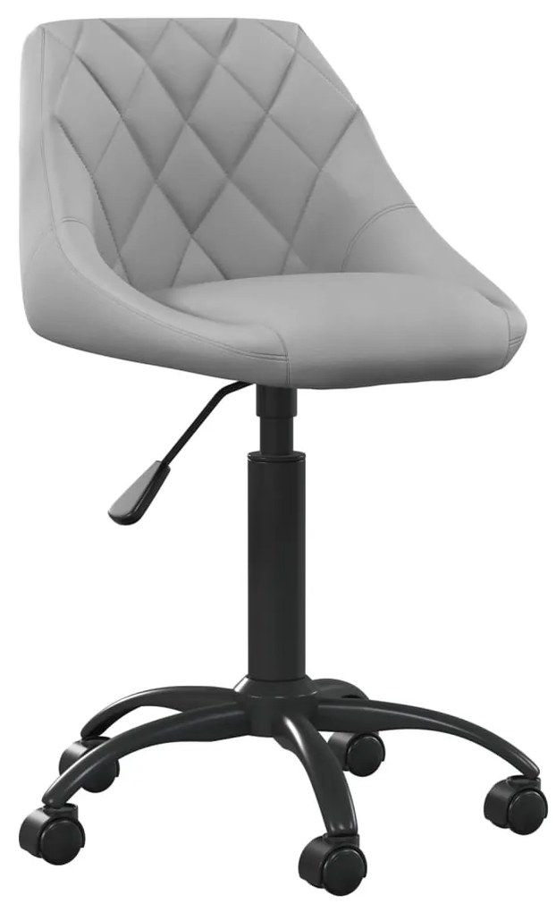 vidaXL Cadeira de escritório veludo cinzento-claro