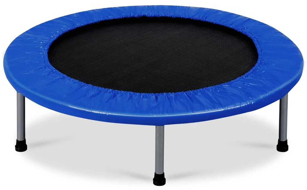 Trampolim dobrável portátil para crianças Fitness Actividades no interior e no exterior 97 x 97 x 19 cm Azul escuro