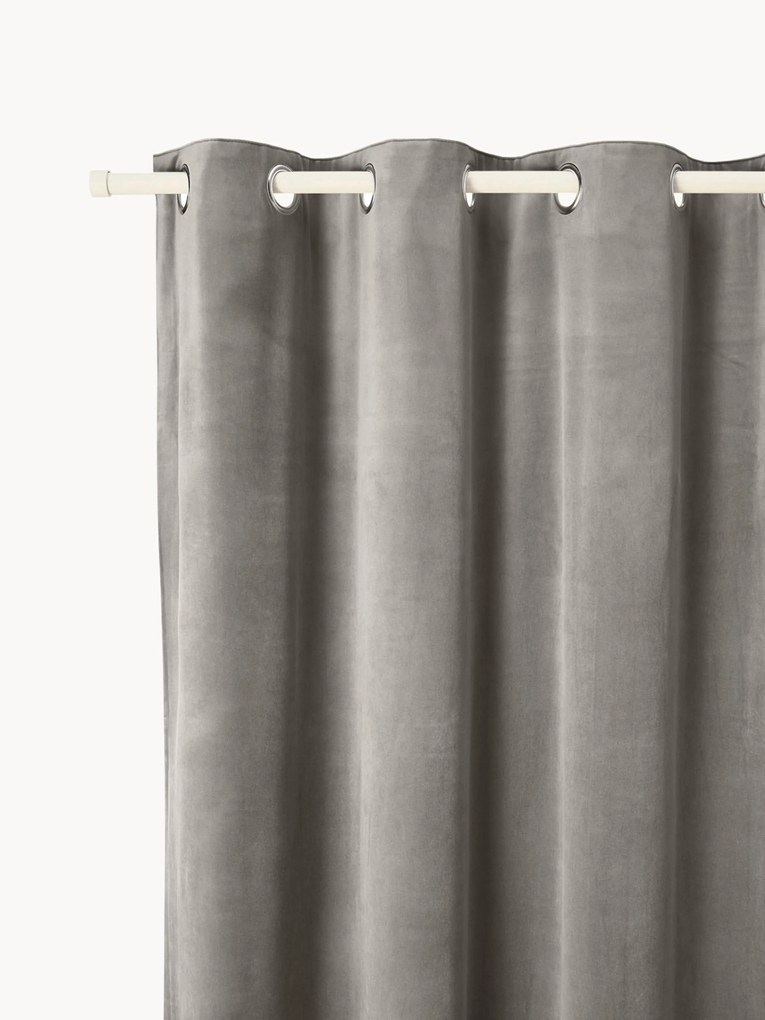 Cortinas em veludo com ilhós Rush, 2 uni.