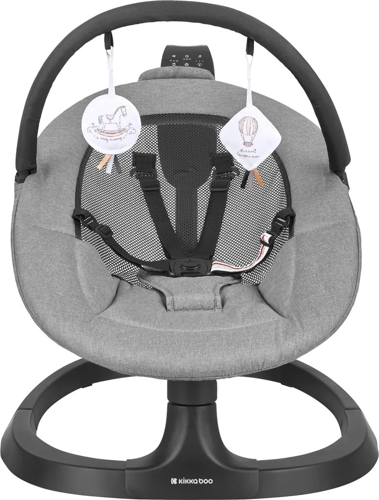 Cadeira Balanço elétrica para bebés Zazu Cinza