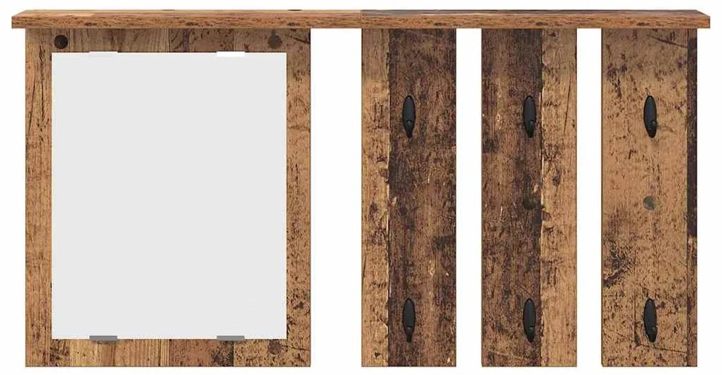 Cabideiro de Parede Madeira antiga 85 x 10 x 45 cm